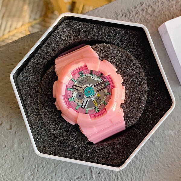 2021 led sports watch baby-g fashion dial large area texture metal color designer men and women outdoor shockproof luminous diving tour (gif, Slivery;brown
2021 led sports watch baby-g fashion dial large area texture metal color designer men and women outdoor shockproof luminous diving tour (gif, Slivery;brown
