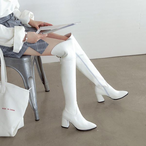 boots white high long dance korean version net red women side zipper soft leather autumn winter knight oversized, Black
boots white high long dance korean version net red women side zipper soft leather autumn winter knight oversized, Black