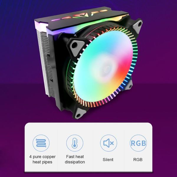 fans & coolings t400i cpu air cooler 4 copper heatpipes 120mm rgb fan single tower for amd lga 1150 1151 1155 1156 775 1366
fans & coolings t400i cpu air cooler 4 copper heatpipes 120mm rgb fan single tower for amd lga 1150 1151 1155 1156 775 1366