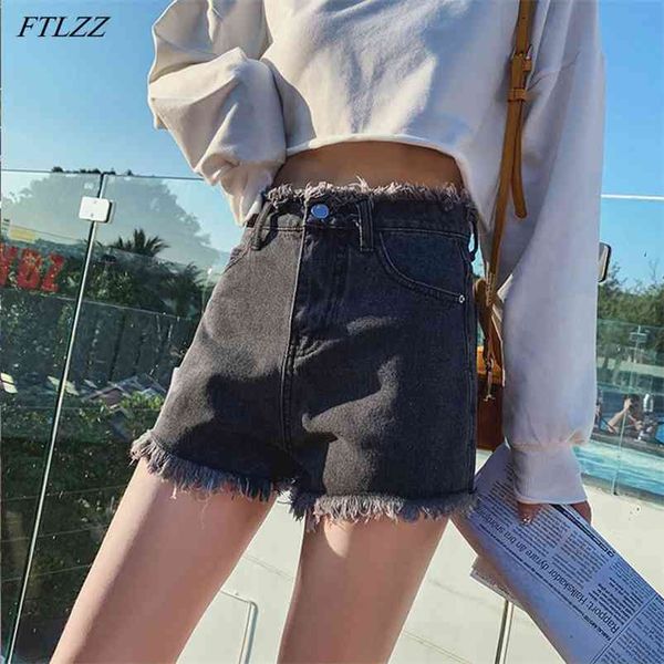 summer women streetwear loose hole frayed black denim shorts casual female high waist wide leg blue jeans 210430, White;black
summer women streetwear loose hole frayed black denim shorts casual female high waist wide leg blue jeans 210430, White;black