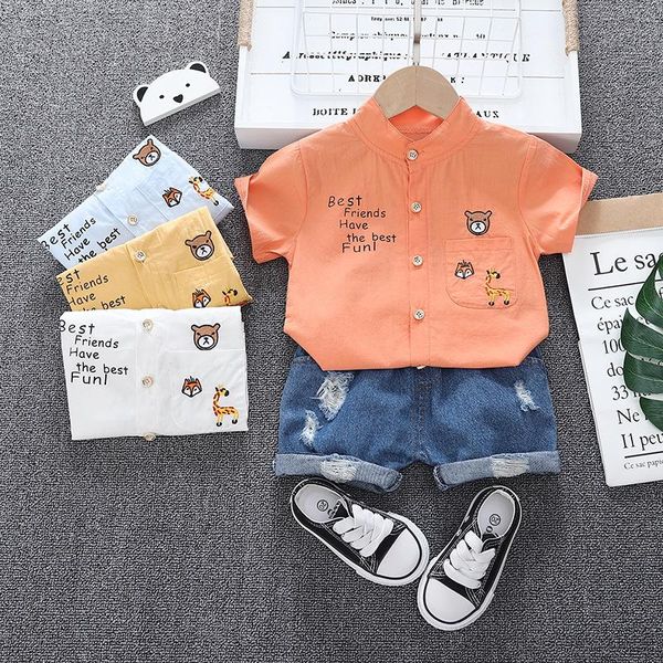 clothing sets toddler summer fashion boys girls short outfits 1 2 3 4 5 years kids shirt + denim hole shorts baby daily clothes, White
clothing sets toddler summer fashion boys girls short outfits 1 2 3 4 5 years kids shirt + denim hole shorts baby daily clothes, White