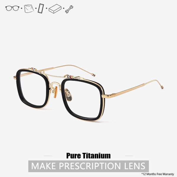 oversized pure titanium glasses frame acetate anti-blue men square clear lens non prescription designer frames fashion sunglasses, Black
oversized pure titanium glasses frame acetate anti-blue men square clear lens non prescription designer frames fashion sunglasses, Black