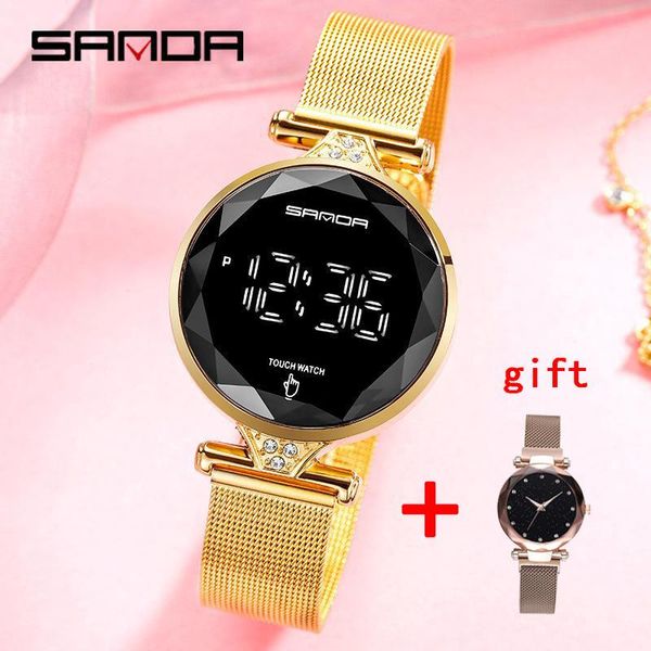 wristwatches sanda women watches with gift starry sky watch fashion diamond dial unique design mesh steel ladies wristwatch, Slivery;brown
wristwatches sanda women watches with gift starry sky watch fashion diamond dial unique design mesh steel ladies wristwatch, Slivery;brown