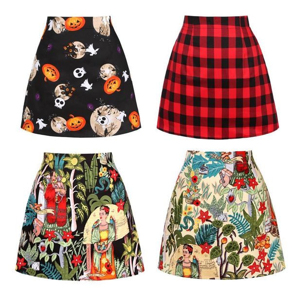 mini faldas mujer moda black women skirt floral print plaid summer cotton short a line ss0008
mini faldas mujer moda black women skirt floral print plaid summer cotton short a line ss0008