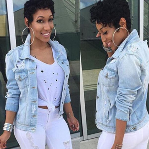 women's jackets blue jean jacket coat women autumn winter torn oversized denim female boyfriend style outerwear 4xl 5xl, Black;brown
women's jackets blue jean jacket coat women autumn winter torn oversized denim female boyfriend style outerwear 4xl 5xl, Black;brown