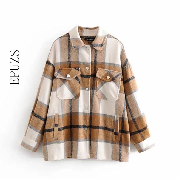 winter jacket women khaki green plaid coat long sleeve thick coats and jackets casual office outwear chaqueta mujer 210521, Black;brown
winter jacket women khaki green plaid coat long sleeve thick coats and jackets casual office outwear chaqueta mujer 210521, Black;brown