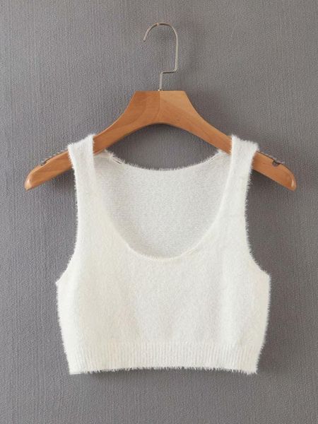 women's tanks & camis biaoruina sleeveless white fluffy fashion short knitted tank deep round neck camisole crop for women
women's tanks & camis biaoruina sleeveless white fluffy fashion short knitted tank deep round neck camisole crop for women