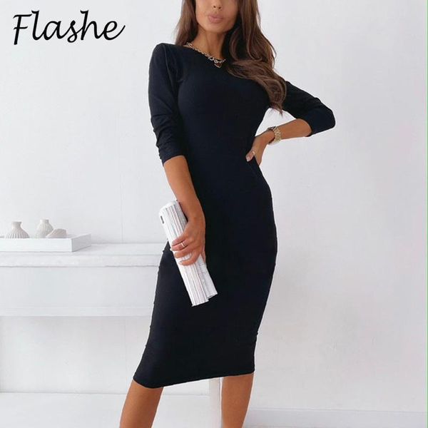 casual dresses lady office dress autumn 2021 solid o neck 3/4 sleeve slim party women elegant bodycon female, Black;gray
casual dresses lady office dress autumn 2021 solid o neck 3/4 sleeve slim party women elegant bodycon female, Black;gray