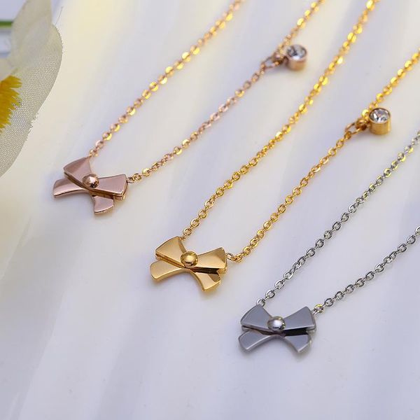 pendant necklaces fashion 316l stainless steel jewelry bow tie three-dimensional butterfly choker necklace women accessories collar, Silver
pendant necklaces fashion 316l stainless steel jewelry bow tie three-dimensional butterfly choker necklace women accessories collar, Silver