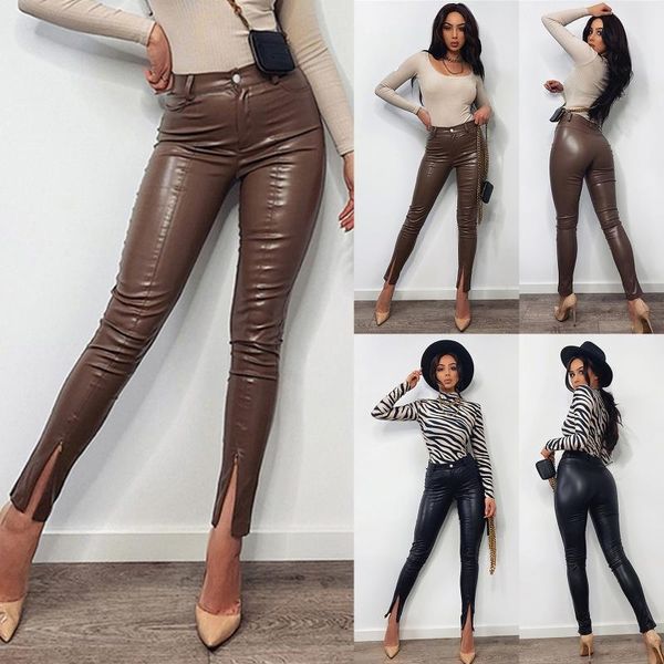 women's leggings 50# leather women casual pockets slim fit pant legging small feet split zip long woman pants mujer pantalones, Black
women's leggings 50# leather women casual pockets slim fit pant legging small feet split zip long woman pants mujer pantalones, Black