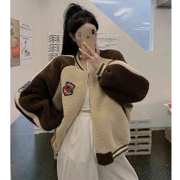 women's hoodies & sweatshirts novo outono e inverno maré ins harajuku estilo all-match engrossado uniforme de beisebol imitação cordeir, Black
women's hoodies & sweatshirts novo outono e inverno maré ins harajuku estilo all-match engrossado uniforme de beisebol imitação cordeir, Black