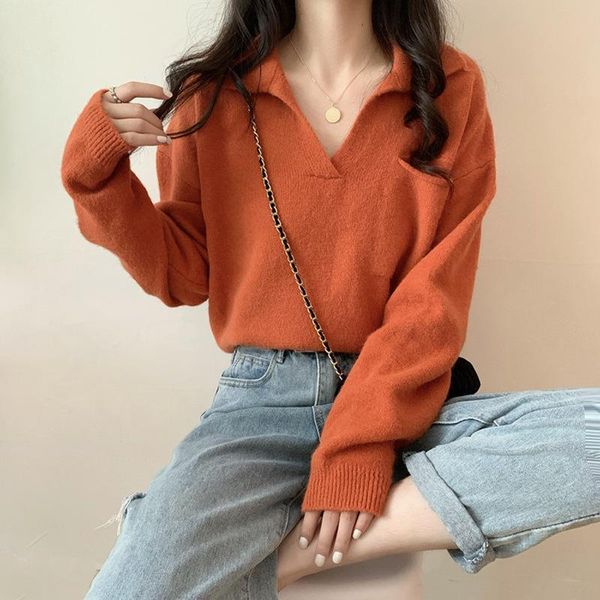 women's sweaters 2021 sweater women fashion vintage korean long sleeve pullovers sweet knitwear casual knitted loose ladies bottoming o, White;black
women's sweaters 2021 sweater women fashion vintage korean long sleeve pullovers sweet knitwear casual knitted loose ladies bottoming o, White;black