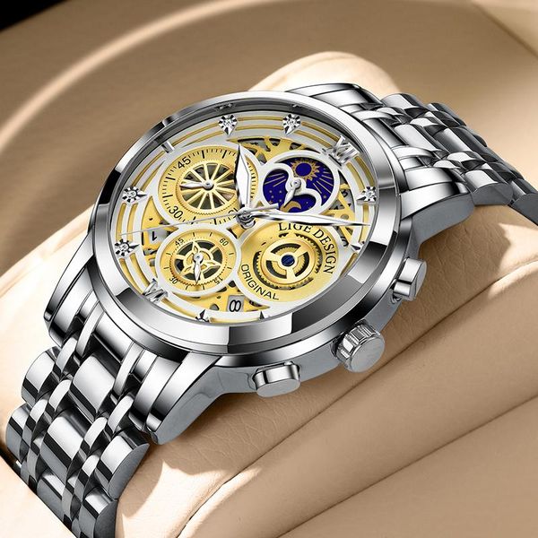 wristwatches lige 2021 men watches stainless steel brand hollow desgin luxury waterproof sports chronograph quartz watch reloj hombre+bo, Slivery;brown
wristwatches lige 2021 men watches stainless steel brand hollow desgin luxury waterproof sports chronograph quartz watch reloj hombre+bo, Slivery;brown