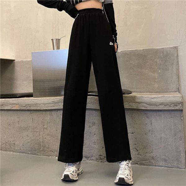 women's pants & capris real s autumn loose wide leg ankle banded slacks, Black;white
women's pants & capris real s autumn loose wide leg ankle banded slacks, Black;white