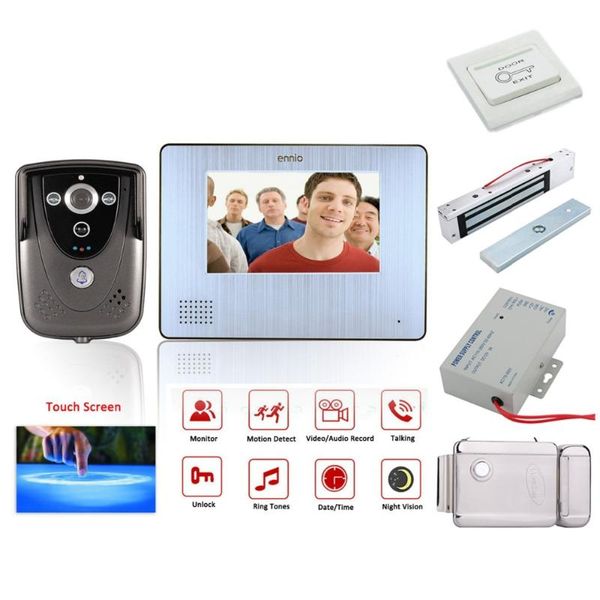 7" color touch screen video door phone with pir record intercom system ir camera max to support 32g sd card electric lock phones
7" color touch screen video door phone with pir record intercom system ir camera max to support 32g sd card electric lock phones