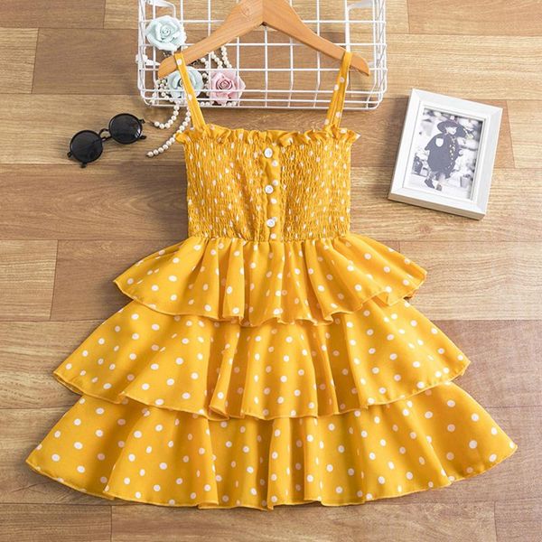 girl's dresses toddler baby girls polka dot button princess dress party kids summer outfit fashion girl clothes 2 3 4 5 6 7 years, Red;yellow
girl's dresses toddler baby girls polka dot button princess dress party kids summer outfit fashion girl clothes 2 3 4 5 6 7 years, Red;yellow