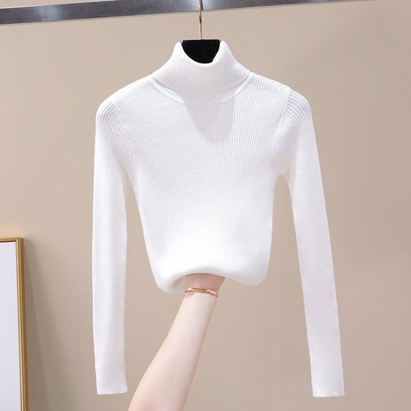 women's sweaters autumn winter women turtleneck tight stretch pull thin knitwear pullover korean femme clothes warm casual clothing, White;black
women's sweaters autumn winter women turtleneck tight stretch pull thin knitwear pullover korean femme clothes warm casual clothing, White;black