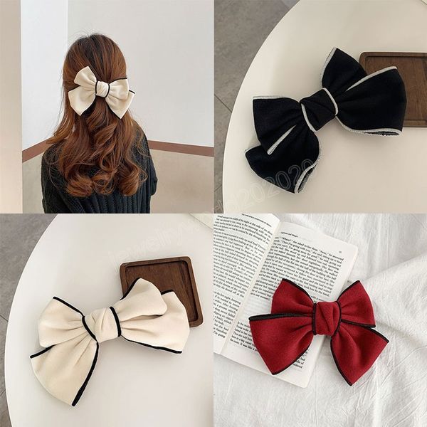 women big bowknot hairpin cotton woolen cloth barrettes metal spring clip clip solid bow hair clip headwear hair accessories, Golden;silver
women big bowknot hairpin cotton woolen cloth barrettes metal spring clip clip solid bow hair clip headwear hair accessories, Golden;silver