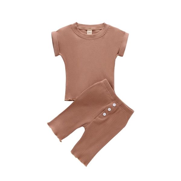 clothing sets boy girl's 2-piece ribbed set, solid color short sleeve crew neck button long trousers, White
clothing sets boy girl's 2-piece ribbed set, solid color short sleeve crew neck button long trousers, White