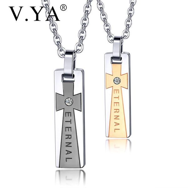 pendant necklaces v.ya stainless steel couple necklace fashion infinity black gold jewelry small things for gift, Silver
pendant necklaces v.ya stainless steel couple necklace fashion infinity black gold jewelry small things for gift, Silver