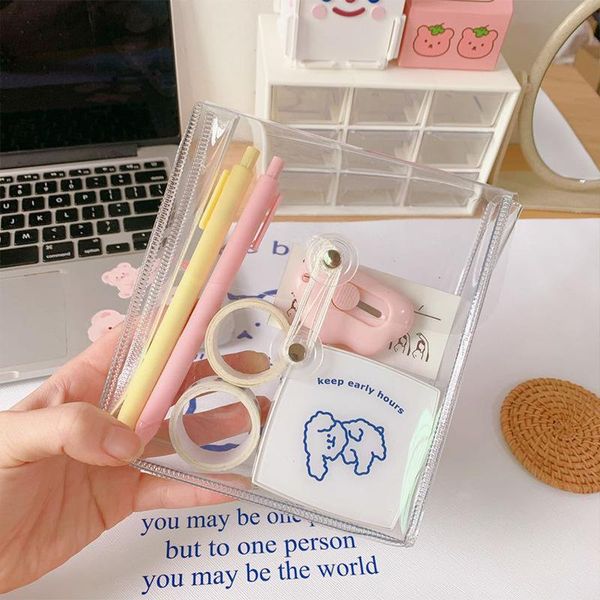pencil bags girls case pvc bag kawaii smile makeup school supplies transparent storage stationery students pouch
pencil bags girls case pvc bag kawaii smile makeup school supplies transparent storage stationery students pouch