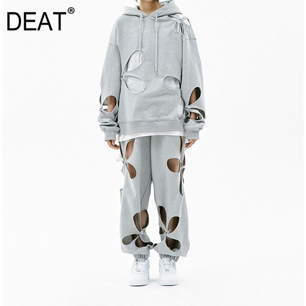 fashion women hollod ouw cuted clothes gray hooded sweatshirt pullover loose and sports pants suit set tide 210421, Black
fashion women hollod ouw cuted clothes gray hooded sweatshirt pullover loose and sports pants suit set tide 210421, Black