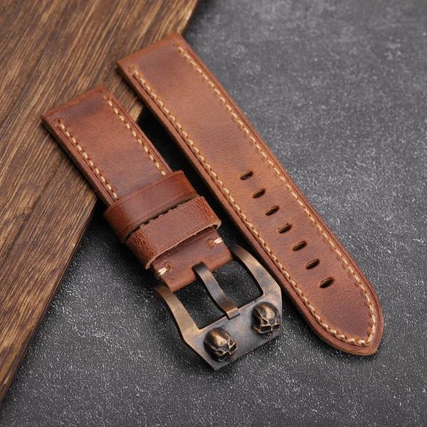 watch bands handmade italian layer cowhide brown watchband for pam bronze 24mm 26mm men bracelet, skull buckle, Black;brown
watch bands handmade italian layer cowhide brown watchband for pam bronze 24mm 26mm men bracelet, skull buckle, Black;brown