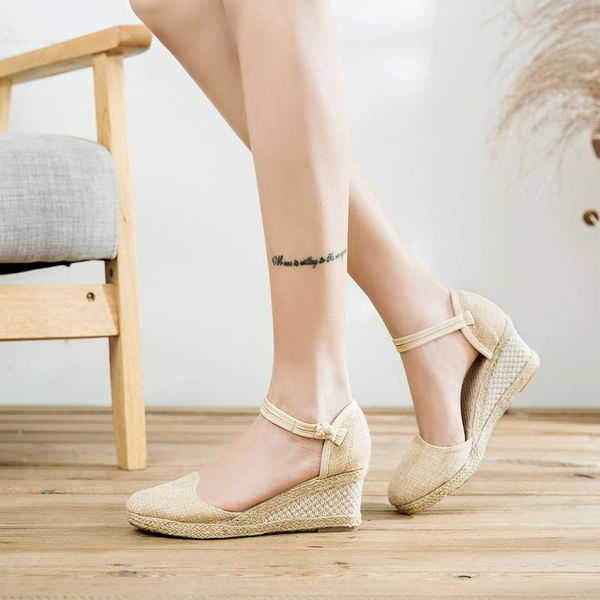dress shoes yourseason ladies linen wedge bohemian retro women summer comfortable casual platforms 6cm heeled sandals handmade, Black
dress shoes yourseason ladies linen wedge bohemian retro women summer comfortable casual platforms 6cm heeled sandals handmade, Black