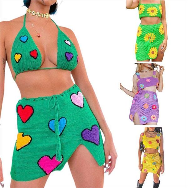 2pcs two piece womens tracksuits knitting clothes set summer skirt suit floral heart pattern sleeveless crop knitted, Gray
2pcs two piece womens tracksuits knitting clothes set summer skirt suit floral heart pattern sleeveless crop knitted, Gray