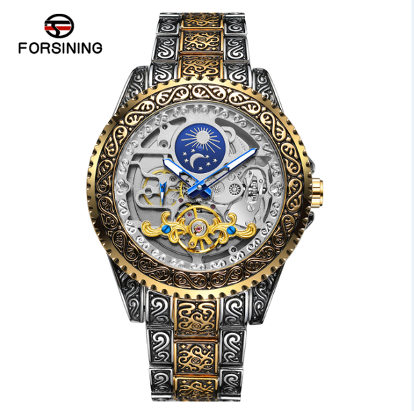 wristwatches forsining 2021 tourbillon men watch mechanical skeleton mens watches engraved vintage moon phase steel stra, Slivery;brown
wristwatches forsining 2021 tourbillon men watch mechanical skeleton mens watches engraved vintage moon phase steel stra, Slivery;brown