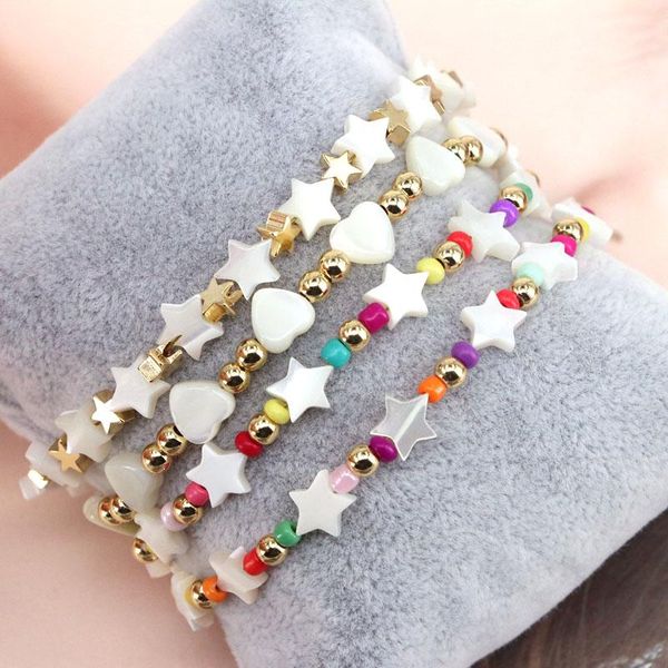 charm bracelets 5pcs, white star / heart shell beads bracelet rainbow bead for women jewelry 2021 girlfriend gift, Golden;silver
charm bracelets 5pcs, white star / heart shell beads bracelet rainbow bead for women jewelry 2021 girlfriend gift, Golden;silver