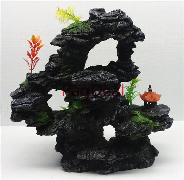 large fish tank mountain view aquarium ornament tree house cave bridge decoration rockery l28cm*w17cm*h27cm decorations
large fish tank mountain view aquarium ornament tree house cave bridge decoration rockery l28cm*w17cm*h27cm decorations