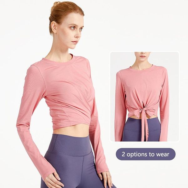 lace-up long sleeve cross yoga shirts blue purple pink black slim loose breathable fitness workout running sport cloth outfit
lace-up long sleeve cross yoga shirts blue purple pink black slim loose breathable fitness workout running sport cloth outfit