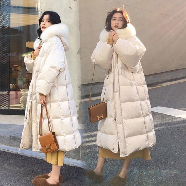 women's trench coats long winter down parkas coat women big fur collar cotton jacket female thicken warm overcoat hooded, Tan;black
women's trench coats long winter down parkas coat women big fur collar cotton jacket female thicken warm overcoat hooded, Tan;black