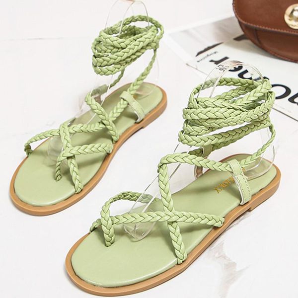 sandals 2021 weave flat women fashion rome women's summer cross-tied designer s370, Black
sandals 2021 weave flat women fashion rome women's summer cross-tied designer s370, Black