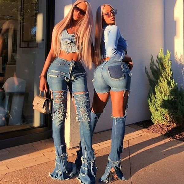 women's jeans hollow out ripped for women high waist stretch bootcut vintage denim flare pants tassel slim distresses beggar jean, Blue
women's jeans hollow out ripped for women high waist stretch bootcut vintage denim flare pants tassel slim distresses beggar jean, Blue