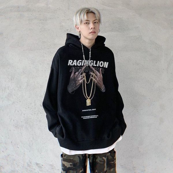 men's hoodies & sweatshirts men hip-hop plus velvet sweater male clothes autumn winter letter print oversized man coat, Black
men's hoodies & sweatshirts men hip-hop plus velvet sweater male clothes autumn winter letter print oversized man coat, Black