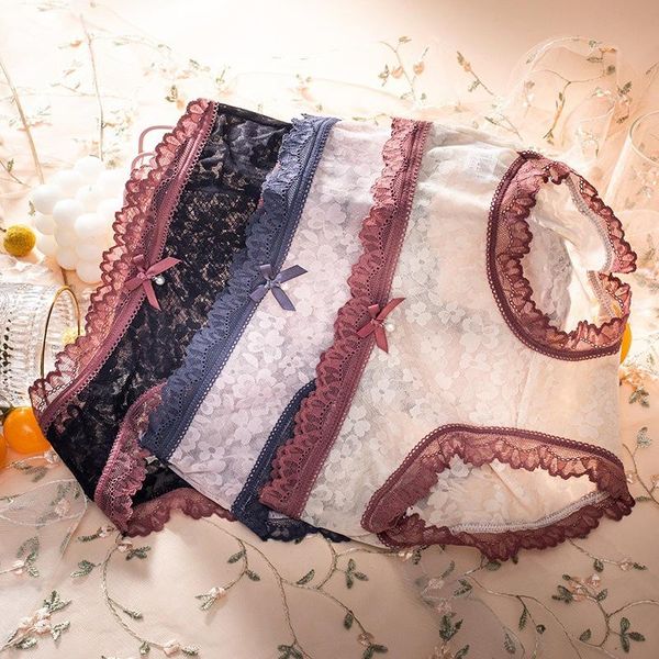 women's panties sensual lingerie women bow lace transparent underpants female cosy cotton crotch ladies briefs, Black;pink
women's panties sensual lingerie women bow lace transparent underpants female cosy cotton crotch ladies briefs, Black;pink