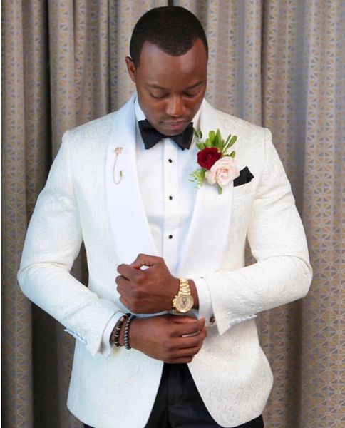 men's suits & blazers custom made men ivory pattern and black groom tuxedos shawl satin lapel groomsmen wedding man 3 pieces ( jac, White;black
men's suits & blazers custom made men ivory pattern and black groom tuxedos shawl satin lapel groomsmen wedding man 3 pieces ( jac, White;black