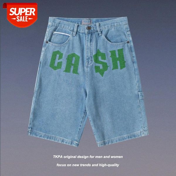 tkpa american street hip-hop embroidery loose five-point shorts wild retro couple jeans men #v08b, Blue
tkpa american street hip-hop embroidery loose five-point shorts wild retro couple jeans men #v08b, Blue