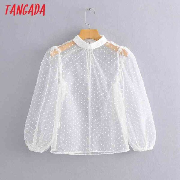 women mesh transparent blouse short style fashion long sleeve shirts female chic qj106 210416, White
women mesh transparent blouse short style fashion long sleeve shirts female chic qj106 210416, White