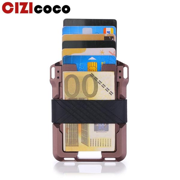card holders designer aluminium alloy wallets for men id bank case vintage genuine leather slim metal wallet holder, Brown;gray
card holders designer aluminium alloy wallets for men id bank case vintage genuine leather slim metal wallet holder, Brown;gray