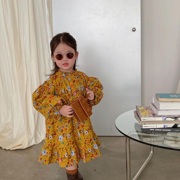 girl's dresses korean children's clothing 2021 late autumn winter girl printed cotton with lining sanded wool dress, Red;yellow
girl's dresses korean children's clothing 2021 late autumn winter girl printed cotton with lining sanded wool dress, Red;yellow