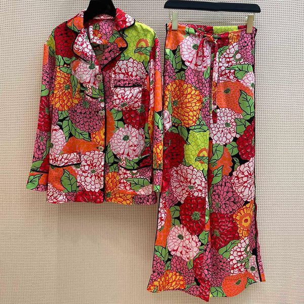 women's two piece pants 2 sets women and summer print blouse long suit homewear set, White
women's two piece pants 2 sets women and summer print blouse long suit homewear set, White