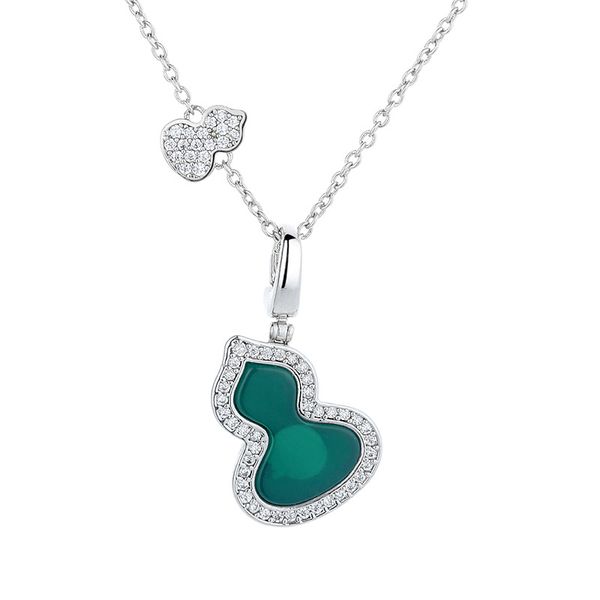 bracelet kirin gourd necklace ruyi inlaid stone pendant fashion fritillaria agate source manufacturer chinese style female clavicle chain al, Silver
bracelet kirin gourd necklace ruyi inlaid stone pendant fashion fritillaria agate source manufacturer chinese style female clavicle chain al, Silver