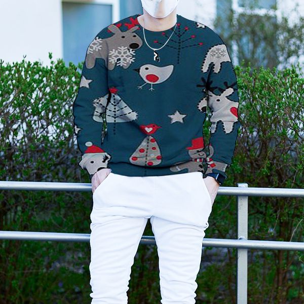 Men's Christmas 3D Printing Long Sleeve Hoodless Sweater Funny Santa Pattern, White;black
Men's Christmas 3D Printing Long Sleeve Hoodless Sweater Funny Santa Pattern, White;black