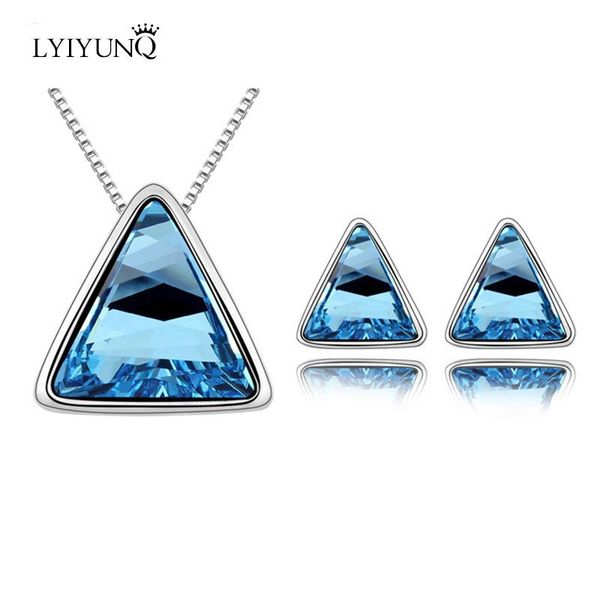 earrings & necklace lyiyunq classic triangle crystal jewelry sets for women fashion brand trendy geometric pendant set, Silver
earrings & necklace lyiyunq classic triangle crystal jewelry sets for women fashion brand trendy geometric pendant set, Silver