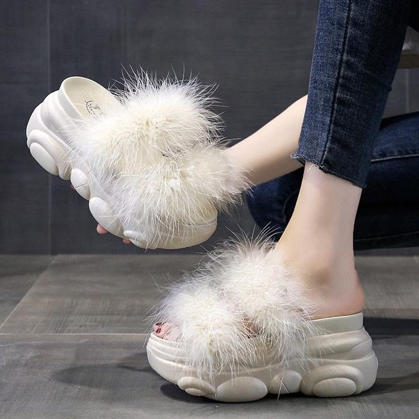 house slippers platform summer women's shoes luxury slides pantofle fur flip flops heeled mules designer flat 2021 plush high fa, Black
house slippers platform summer women's shoes luxury slides pantofle fur flip flops heeled mules designer flat 2021 plush high fa, Black