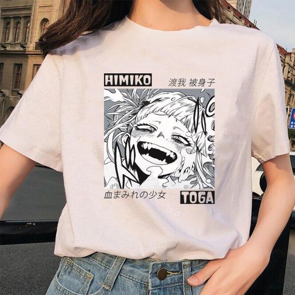 women's t-shirt himiko toga women summer my hero academia printed girls japanese anime kawaii oversized streetshirt, White
women's t-shirt himiko toga women summer my hero academia printed girls japanese anime kawaii oversized streetshirt, White