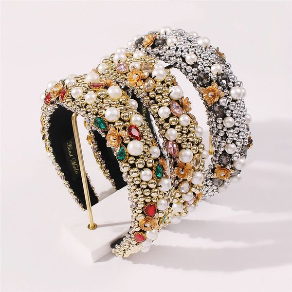 luxury designer full pearl + diamond headband retro hair hoop accessories 3 colors head band f2327, Black;brown
luxury designer full pearl + diamond headband retro hair hoop accessories 3 colors head band f2327, Black;brown